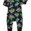 2 x Bonds Baby 2-Way Zip Wondersuit Coverall Black Tropic T-Rex