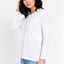 2 x Bonds Womens Long Sleeve Crew Tee Cotton T-Shirt White