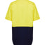 2 x Hard Yakka Core Hi Vis 2 Tone Short Sleeve Lightweight Vented Shirt - Yellow
