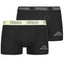 2 x Kappa Trunks Mens Black Boxers Underwear Trunk Boxer Shorts S M L Xl Xxl