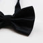 2 x Mens Black Plain Coloured Checkered Bow Tie