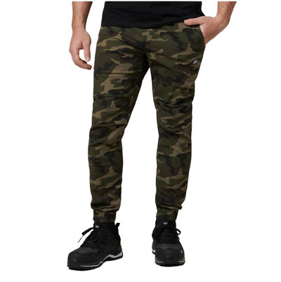 2 x Mens Hard Yakka 3056 Camo Jogger Cotton Trackie Pant Camouflage