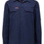 2 x Mens Hard Yakka Flex Ripstop Long Sleeve Shirt Work Wear Navy Y04305