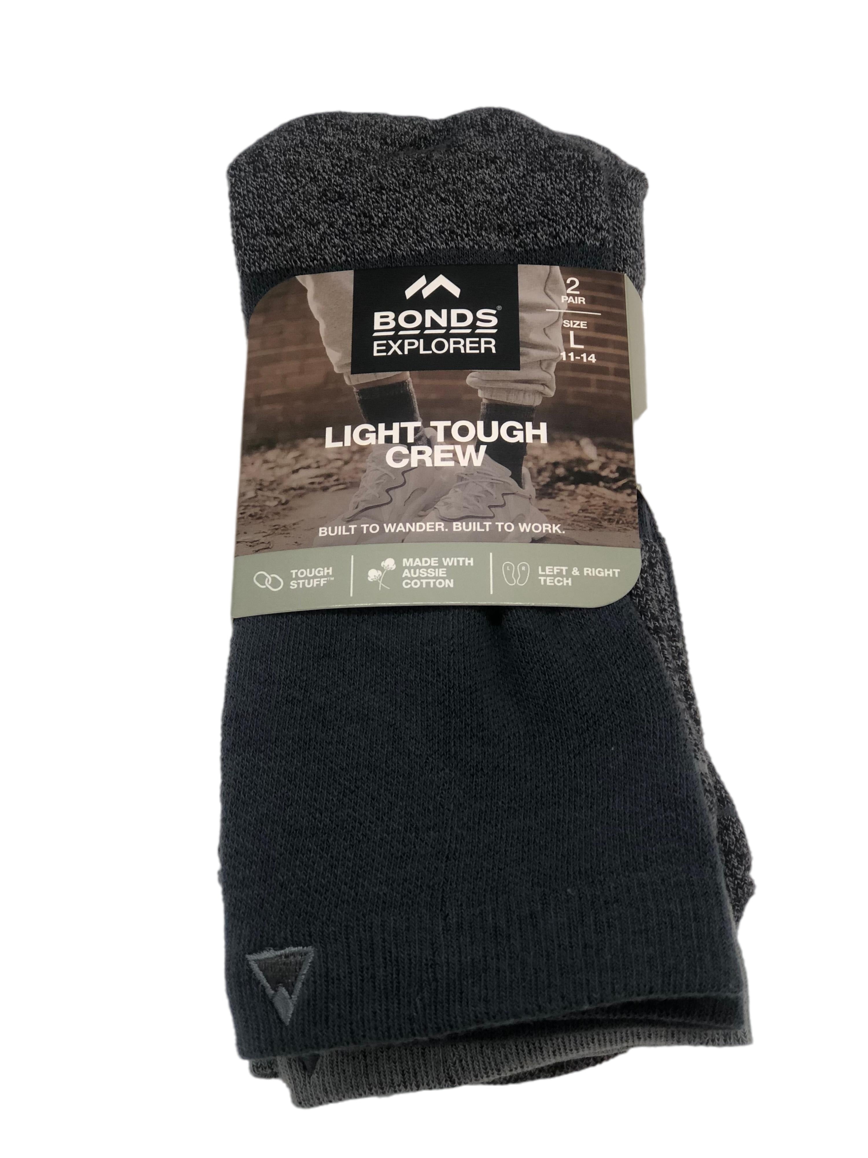 20 Pairs X Bonds Explorer Light Tough Crew Cotton Blend Socks - Grey 0 ...