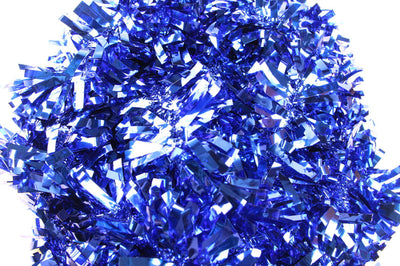 20 X Christmas Tinsel Thick Xmas Garland Tree Decorations - Royal Blue