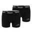 20 X Kappa Mens Black/Black Boxer Shorts Comfy Trunks