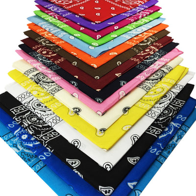20 X Paisley Bandana Cotton Head Wrap Neck Scarf Assorted Colours Black Red