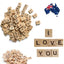 200Pcs Scrabble Letters - Wooden Tiles Art Game Alphabet Learning Words Craft