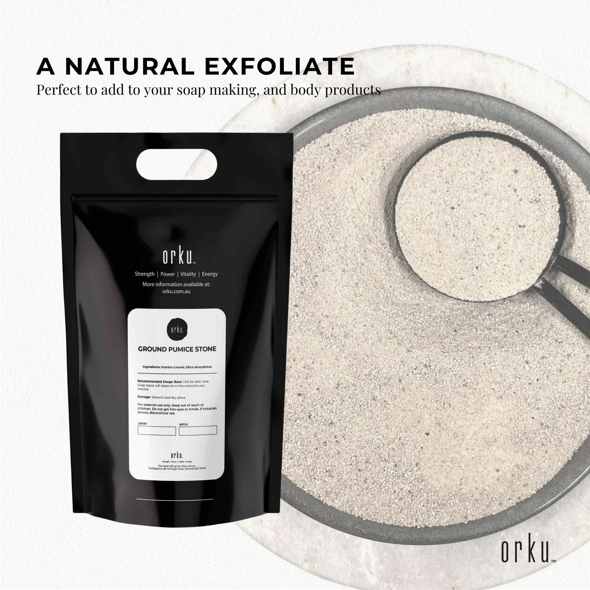20Kg Ground Pumice Stone Granular Powder Eco Exfoliant Body Scrub Soap Additive