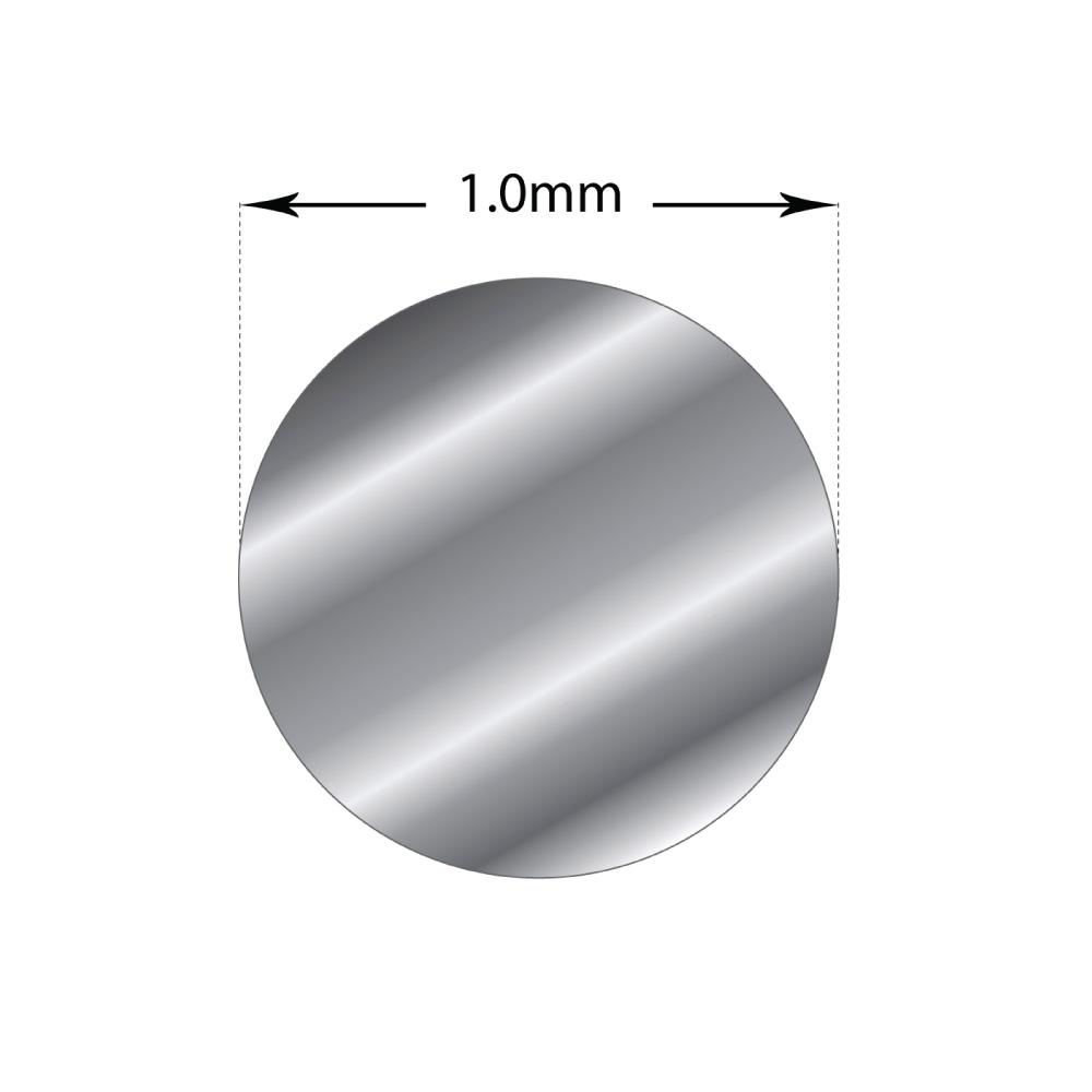 20cm Sterling Silver 1mm - Hard Wire Rod 18 Gauge Jewellery Craft