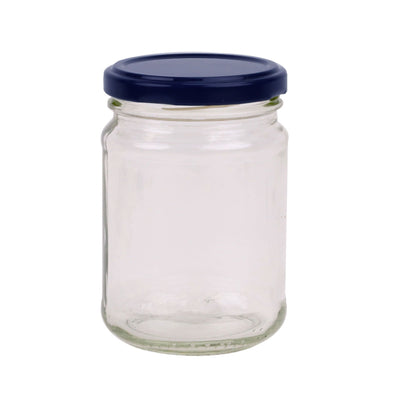 20x 150ml Flint Glass Jars + Twist Finish - Lids Round Food Storage Small Spices