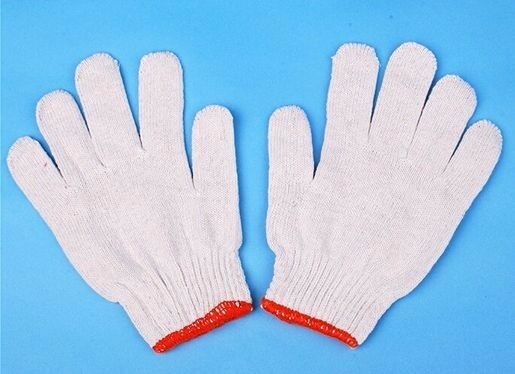 24 Pairs Pack X White Red Work Poly/Cotton General Purpose Elastic Yarn Gloves