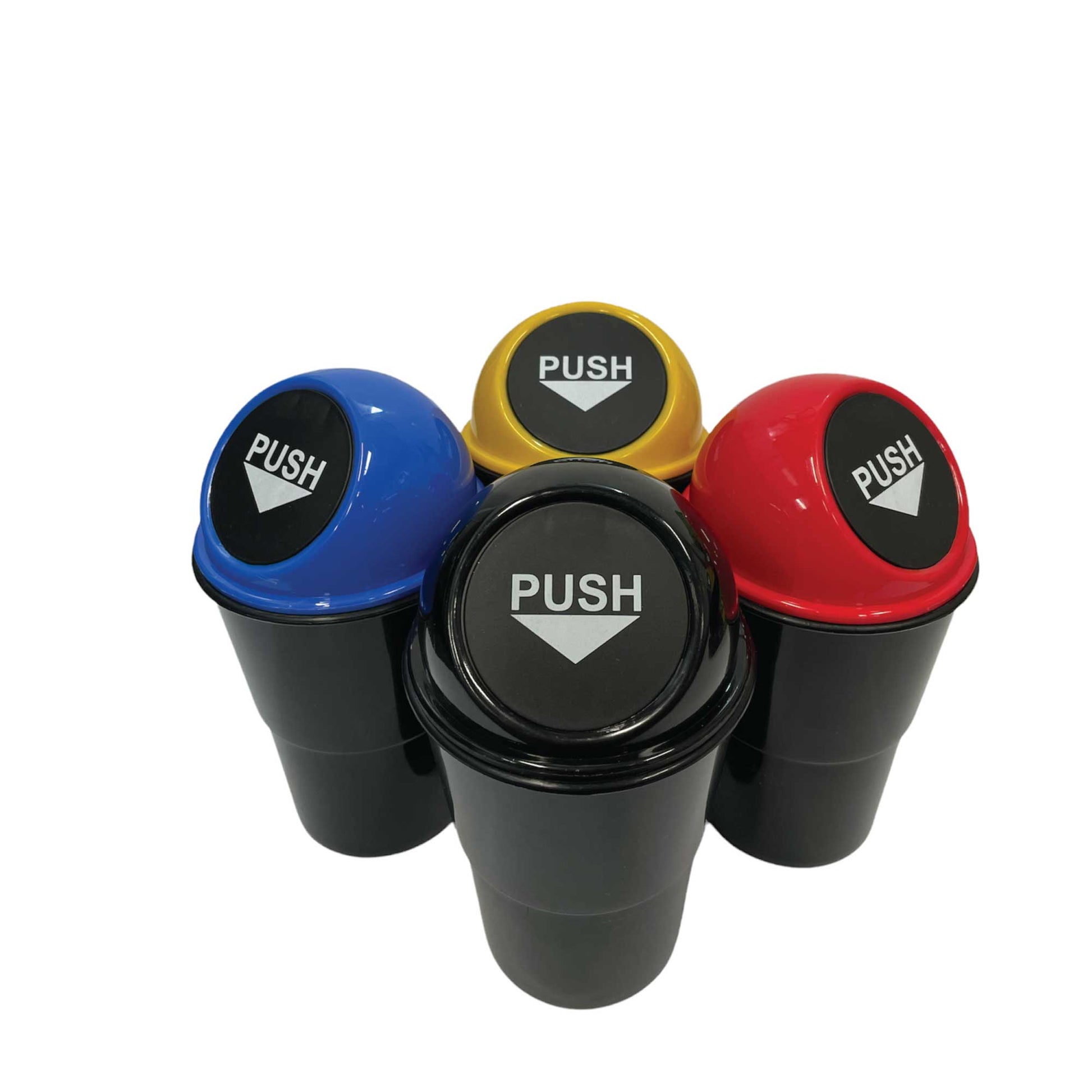 24x 550ml Mini Car Rubbish Bin - Cup Holder Trash Can Coin Ashtray Random Colour
