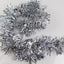 25 X Christmas Tinsel Thin Xmas Garland Tree Decorations - Silver