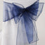 25 X Organza Bows Chair Sashes Wedding Engagement Black White Silver Seat Bow