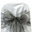 25 X Organza Bows Chair Sashes Wedding Engagement Black White Silver Seat Bow