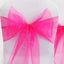 25 X Organza Bows Chair Sashes Wedding Engagement Black White Silver Seat Bow