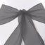 25 X Organza Bows Chair Sashes Wedding Engagement Black White Silver Seat Bow