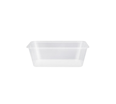 250 X Rectangular Containers 750Ml Clear With Lids Salad Fruit Food Container