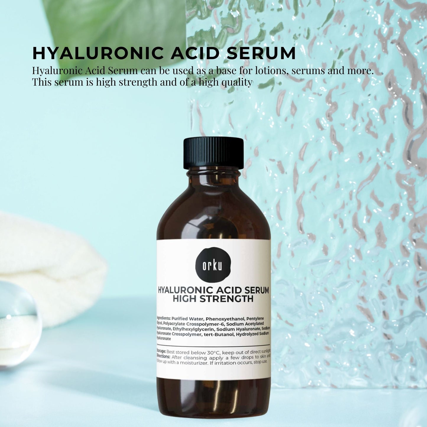 250ml Hyaluronic Acid Serum - High Strength Bulk Cosmetic Face Skin Care