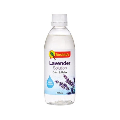 250ml Lavender Solution Essential Oil Blend Calm Relax Bosisto's Water Soluble