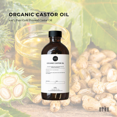 250ml Organic Castor Oil - Hexane Free Cold Pressed Anti Oxidant Skin Hair Care