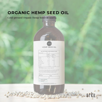 250ml Organic Hemp Seed Oil - Cold Pressed Food Grade Healthy Oils Foods