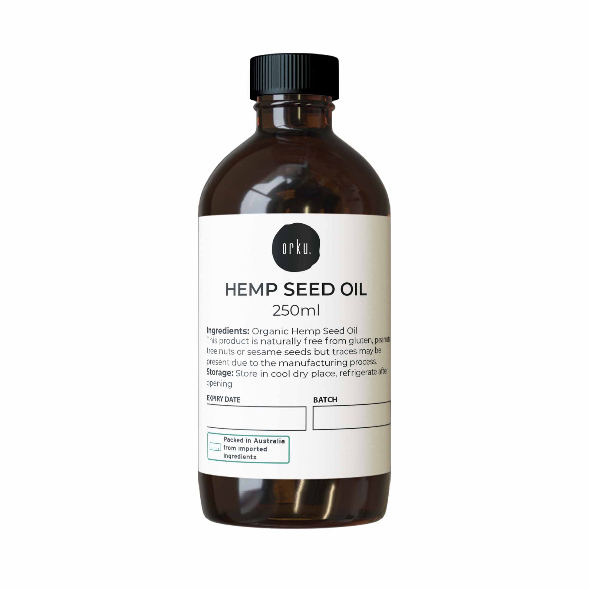 250ml Organic Hemp Seed Oil - Cold Pressed Food Grade Healthy Oils Foods