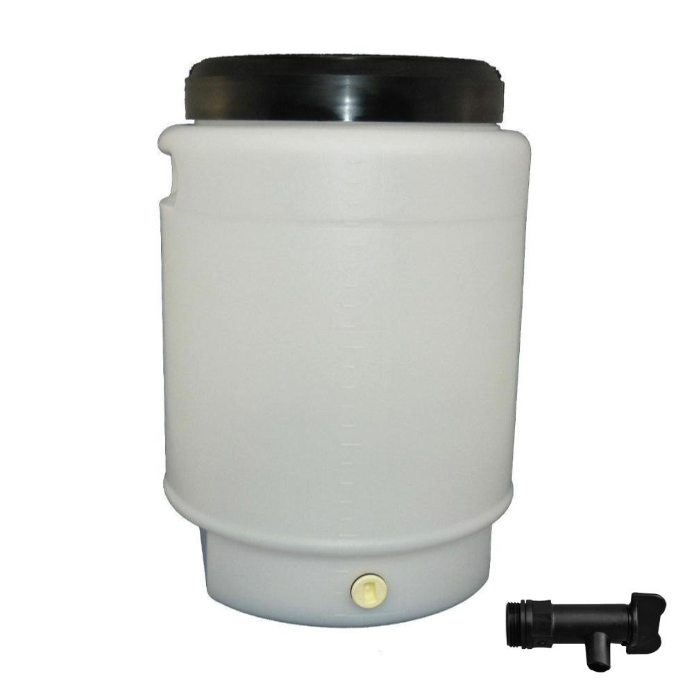 25L Fermenter Keg + Lid + Tap - HDPE Plastic Drum Food Grade Brewing Barrel