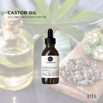 25ml Castor Oil with Dropper - Hexane Free Cold Pressed Virgin Skin Hair Care