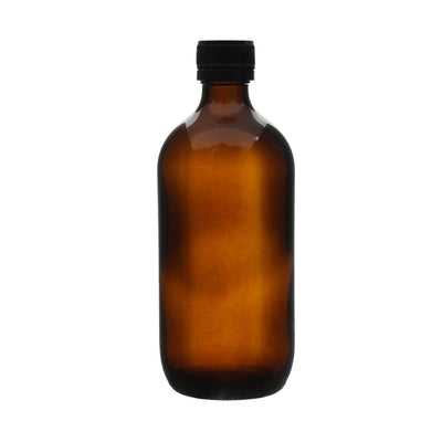 25x 500ml Amber Glass Bottles + Tamper Evident Cap - Empty Essential Oil - Bulk