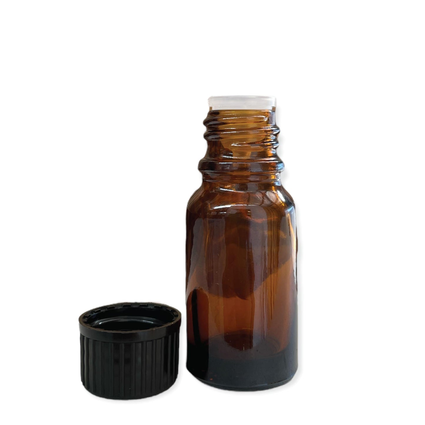 285 x 10ml Amber Glass Bottles Orifice Reducer Dispensing Cap Essential Oil Bulk
