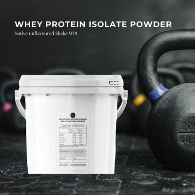 2Kg Native Unflavoured Whey Protein Isolate Powder - Shake WPI Supplement Tub