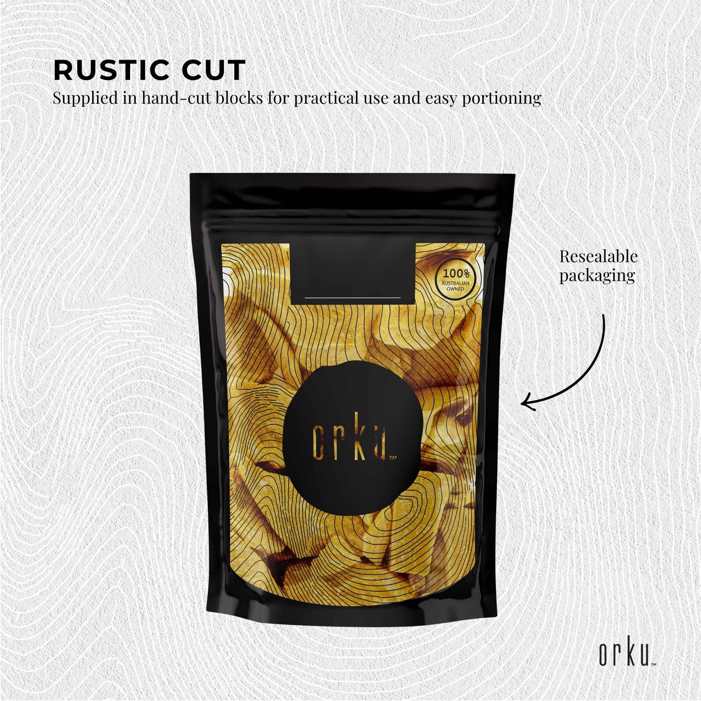 2Kg Orku Australian Beeswax Chunks - Pure Natural Unrefined Raw