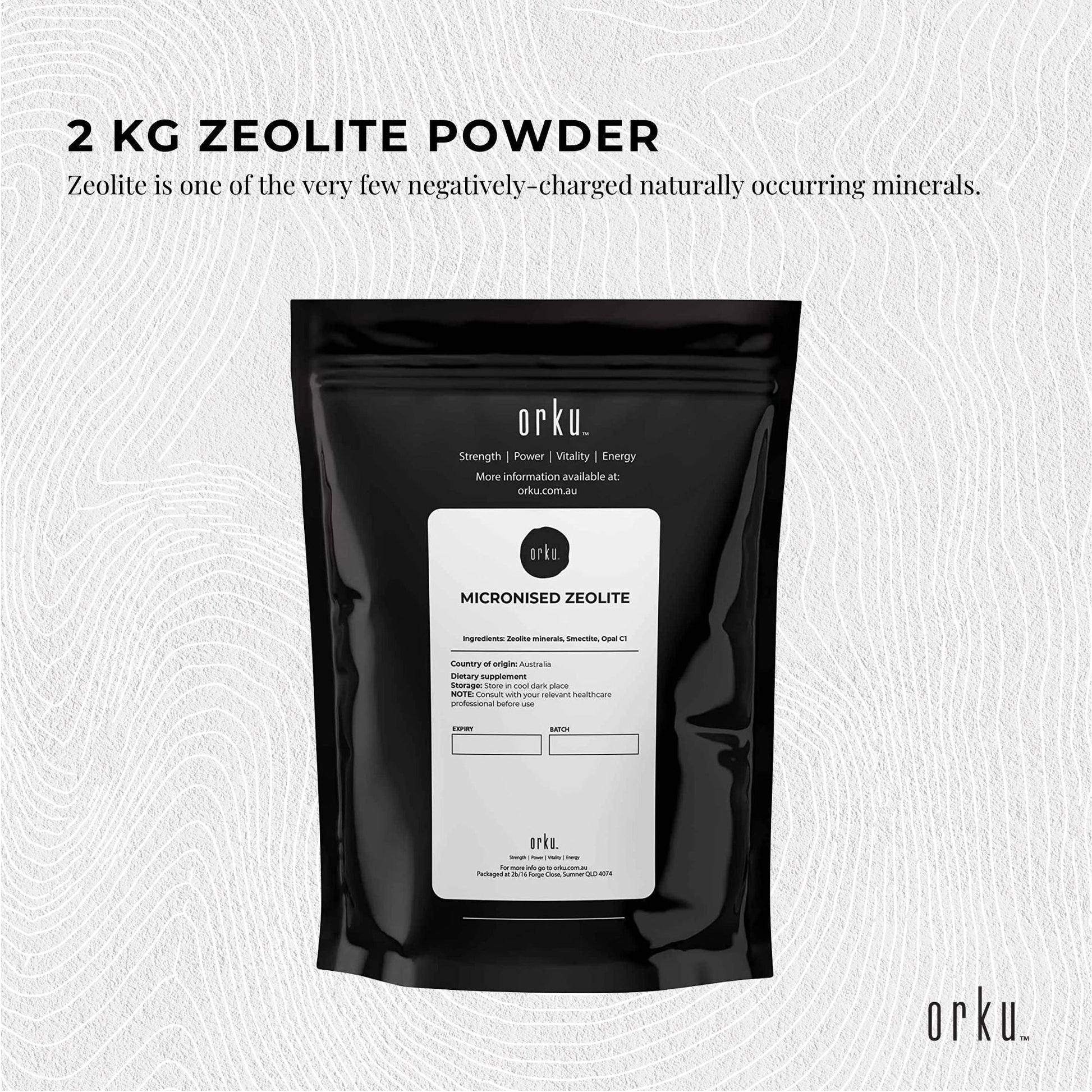 2Kg Pure Micronised Zeolite Powder Supplement Micronized Volcamin Clinoptilolite