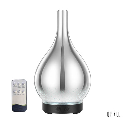 Orku Essential Oil Aroma Diffuser - Mirror 3D Fireworks Light USB Remote