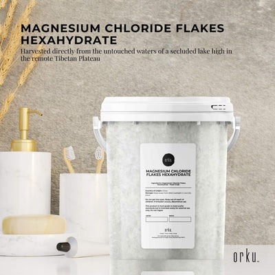 800g Magnesium Chloride Flakes Hexahydrate Tub -  Organic USP Food Grade Salt