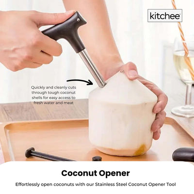 Kitchee Coconut Opener - Stainless Steel Hole Punch Kitchen Tool