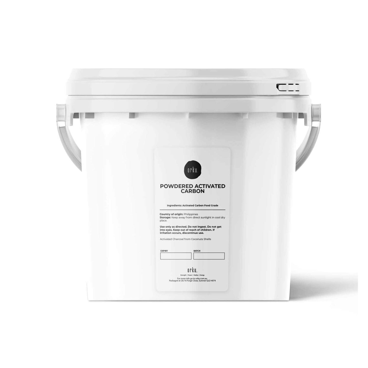 2.3Kg Activated Carbon Powder Coconut Charcoal Bucket - Water Filtration