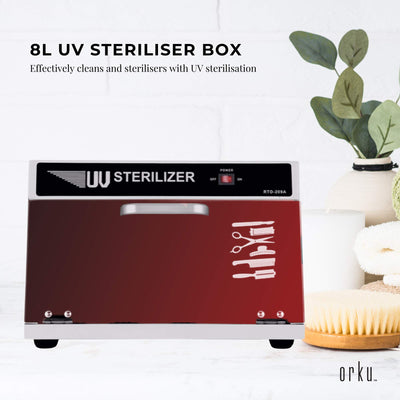 8L UV Steriliser Box Beauty Equipment Sanitising Salon Nail Tools Sterilizer