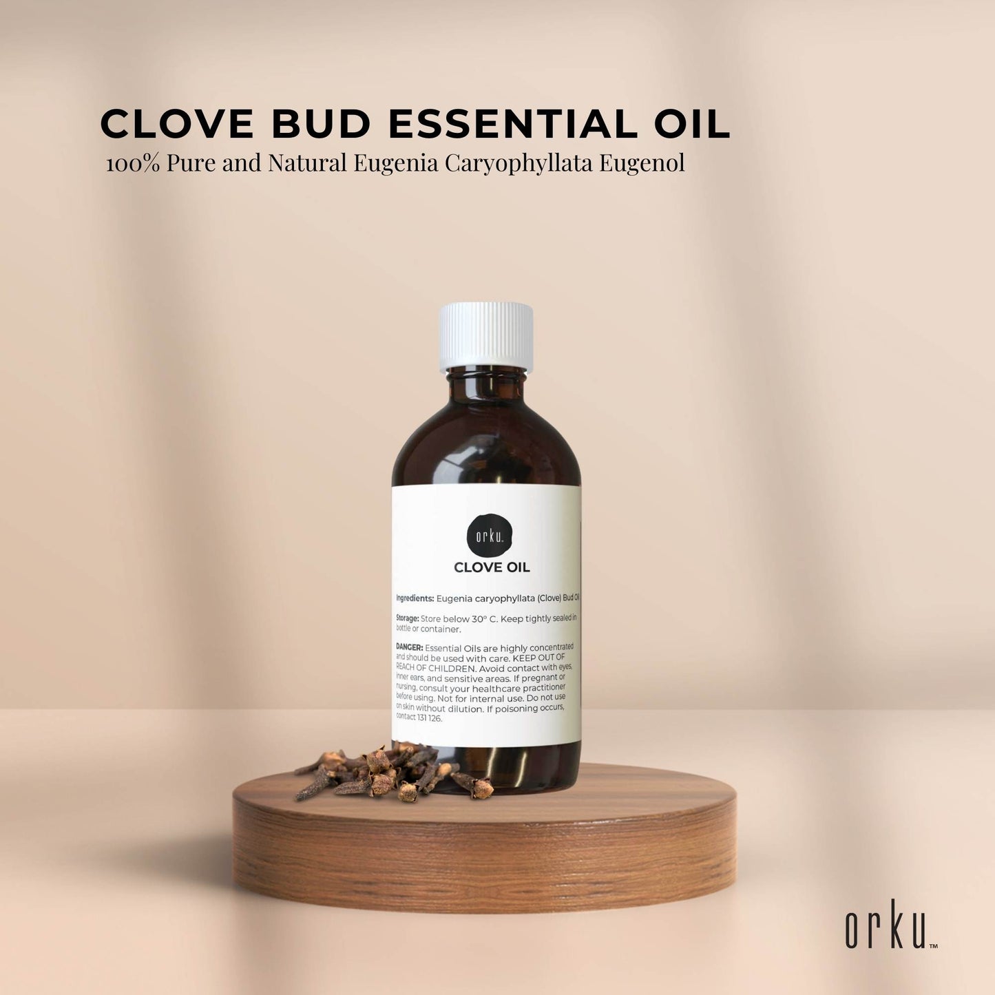 Clove Bud Essential Oil - 100% Pure and Natural Eugenia Caryophyllata Eugenol