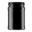 2.5L Wide Mouth Plastic Jars and Lids Black - Empty Protein and Powder Tubs