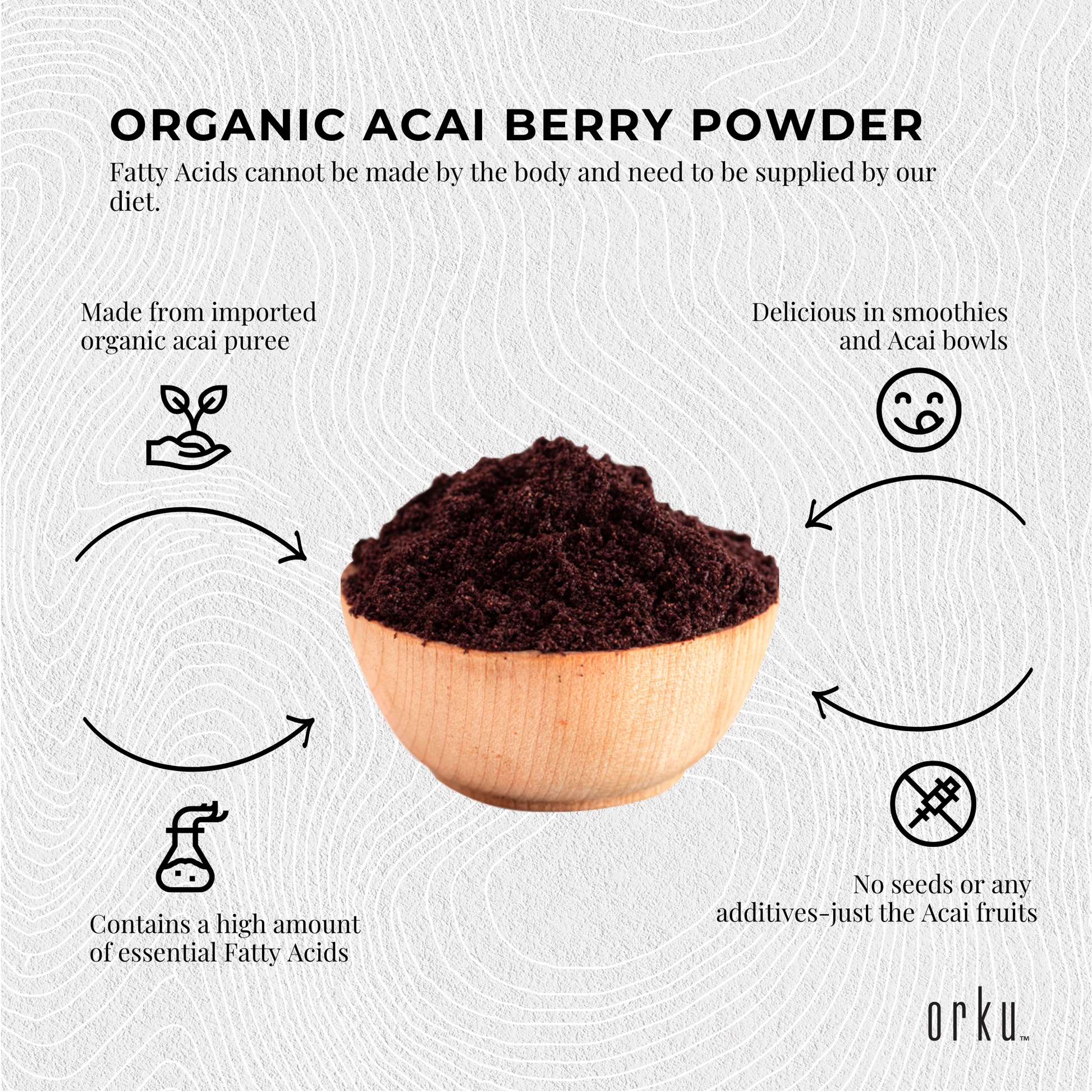 2.5kg Acai Powder Bucket 100% Organic - Pure Superfood Amazon Berries