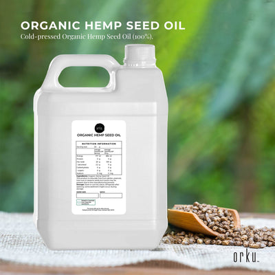 5L Organic Hemp Seed Oil - Cold Pressed Food Grade Healthy Oils Foods