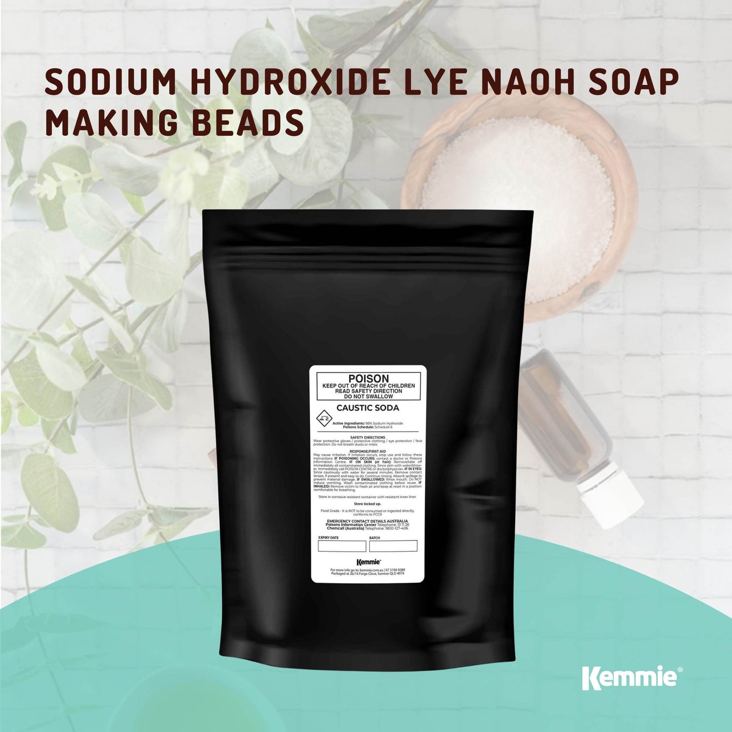 Bulk 10Kg Caustic Soda Pearls Food Grade Sodium Hydroxide Lye NaOH Soap Making