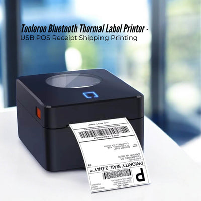 Tooleroo Bluetooth Thermal Label Printer - USB POS Receipt Shipping Printing