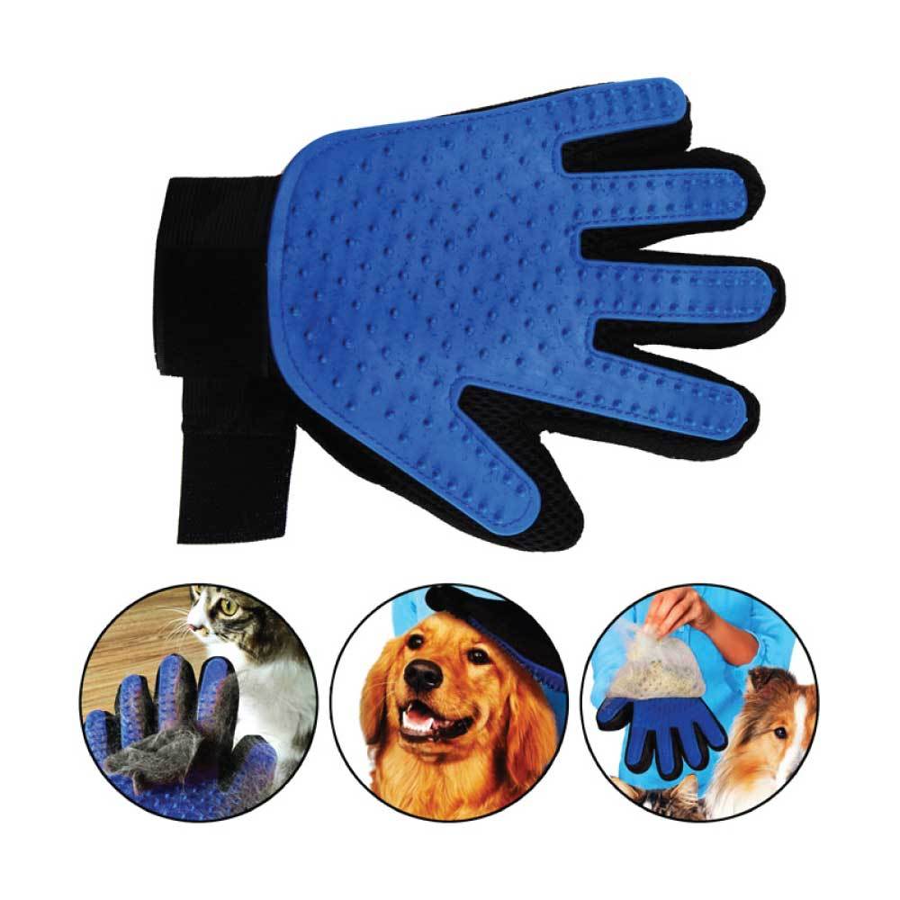 2in1 Pet Deshedding and Massage Glove - Dog or Cat Hair Grooming Right Hand Mitt