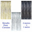 2m Metallic Tinsel Door Curtain Backdrop Foil Kids Party Shiny Black Gold Silver