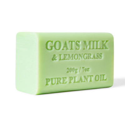 2x 200g Goats Milk Soap Bars Lemongrass Scent Pure Natural Australian Skin Care