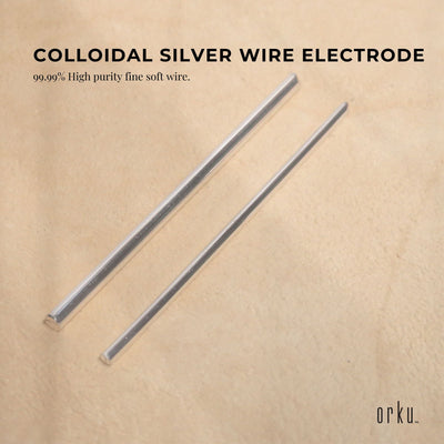 2x 7" Silver Rods 12 Gauge 99.99% High Purity Fine Soft Wire Colloidal Electrode